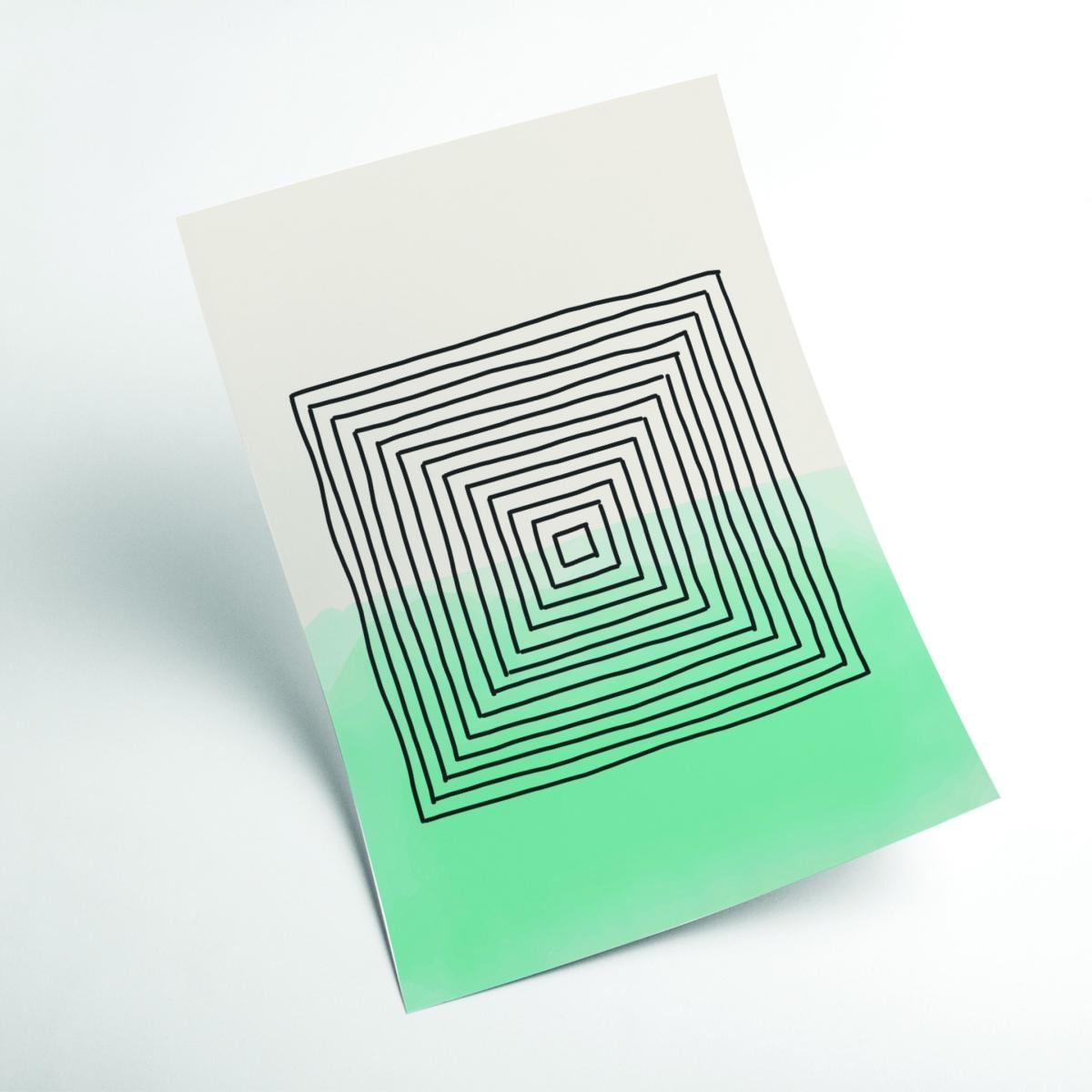Light Green Watercolor Shapes #2 A1 594 X 841Mm Stanley Print House – image 2