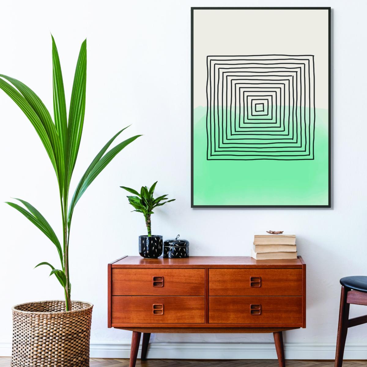 Light Green Watercolor Shapes #2 A1 594 X 841Mm Stanley Print House – image 3