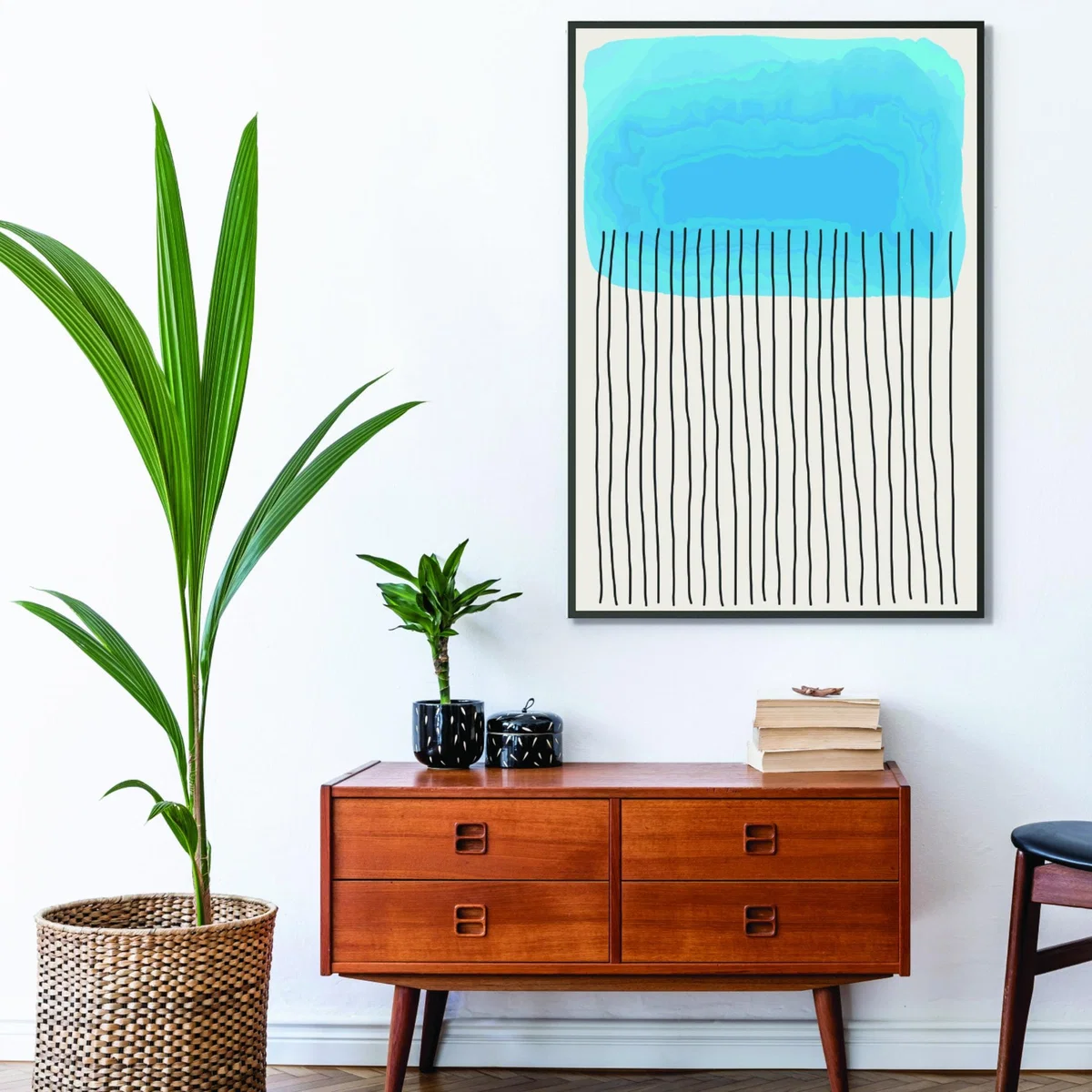 Blue Geometric Watercolor #5 Extra Small Stanley Print House – image 3