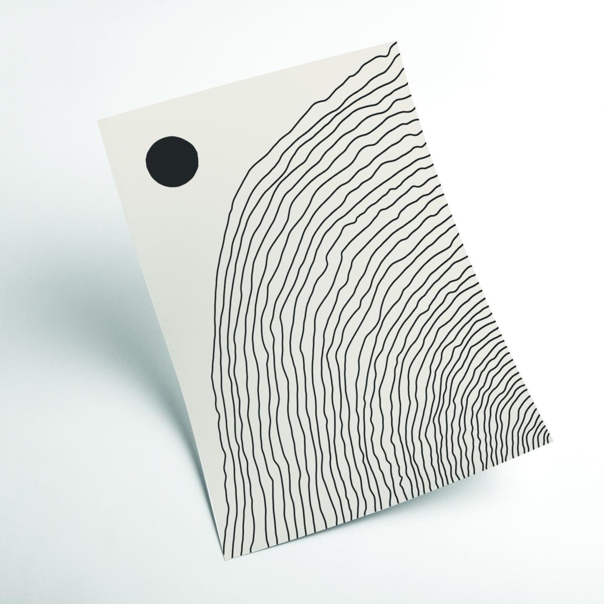 Black Boho Lines Series #4 Large Stanley Print House – image 2