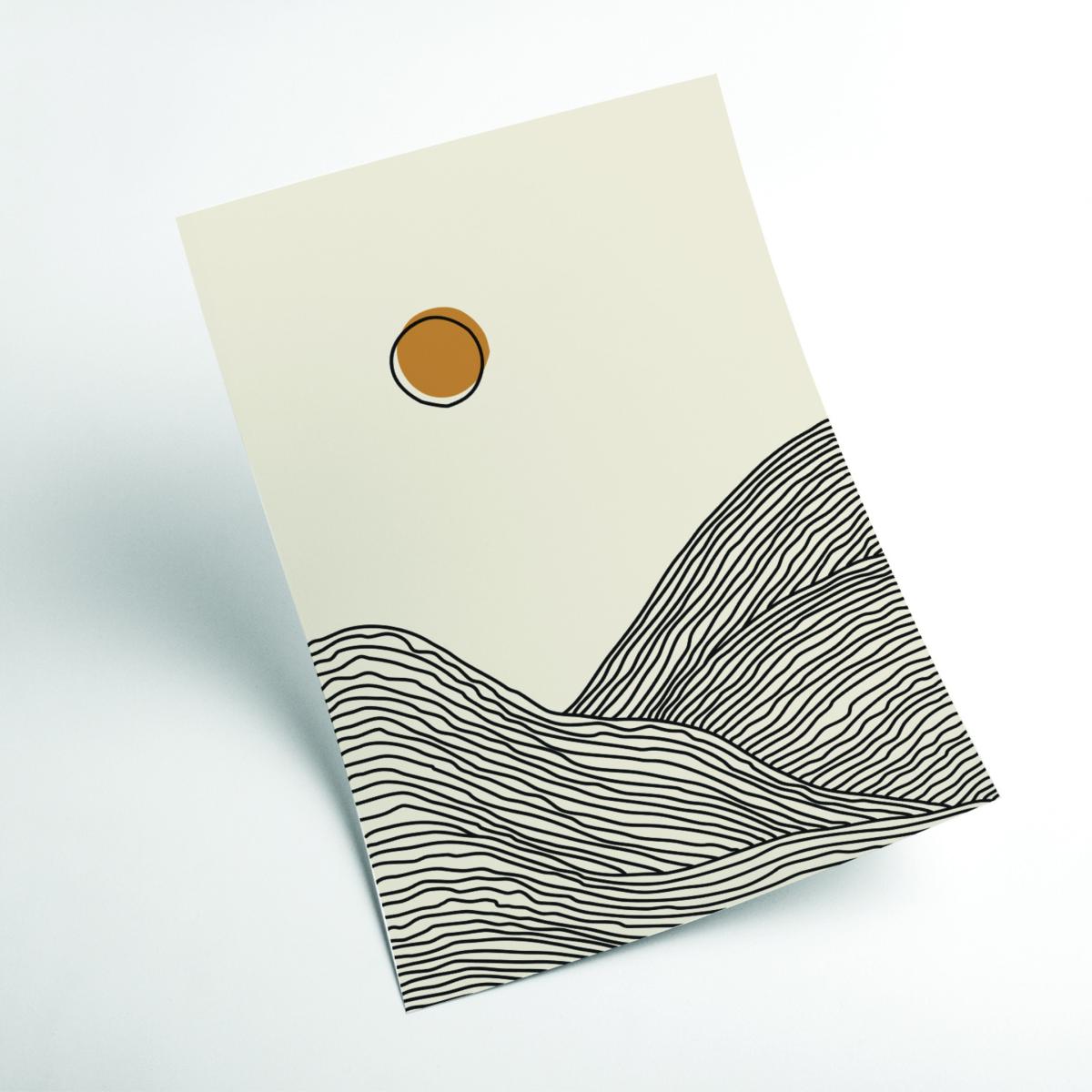 Yellow / Orange Boho Sunset Collection #1 Medium Stanley Print House – image 2