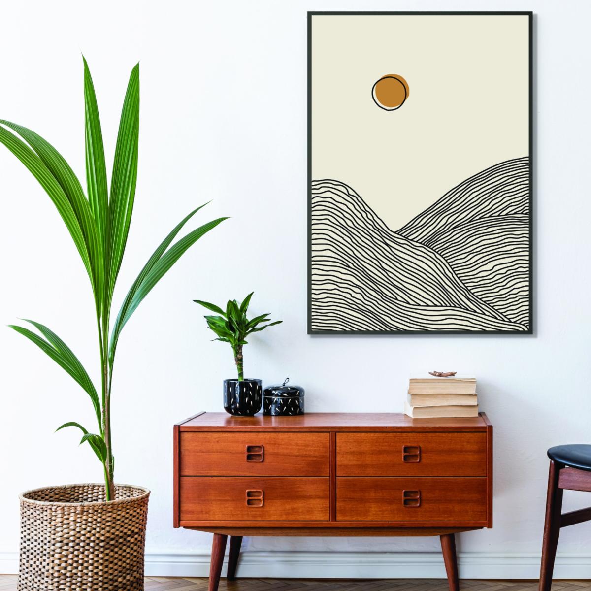 Yellow / Orange Boho Sunset Collection #1 Medium Stanley Print House – image 3