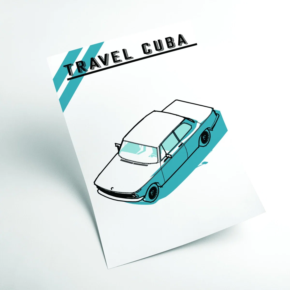 Travel Cuba Blue Car Medium Stanley Print House – image 2