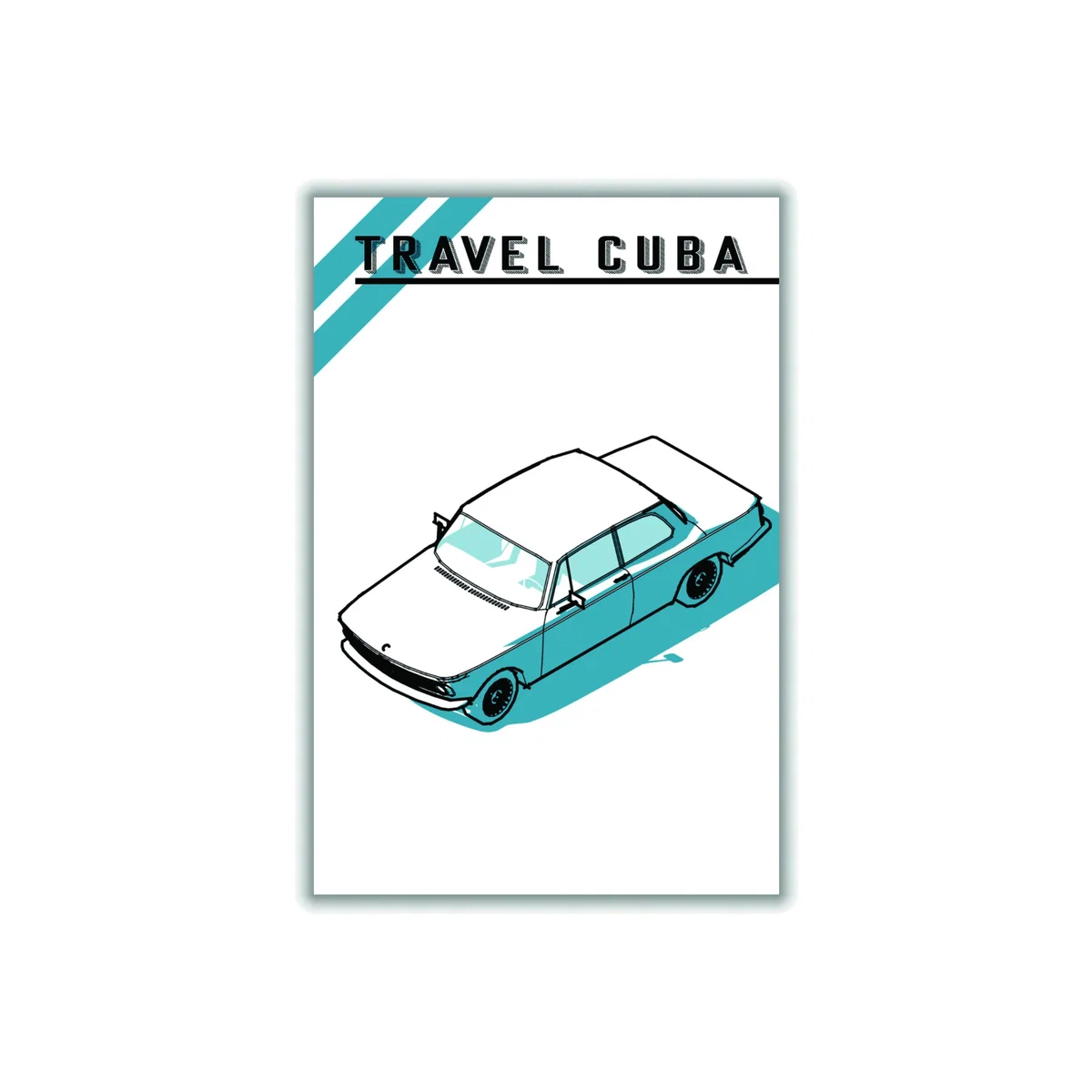 Travel Cuba Blue Car Medium Stanley Print House – image 1