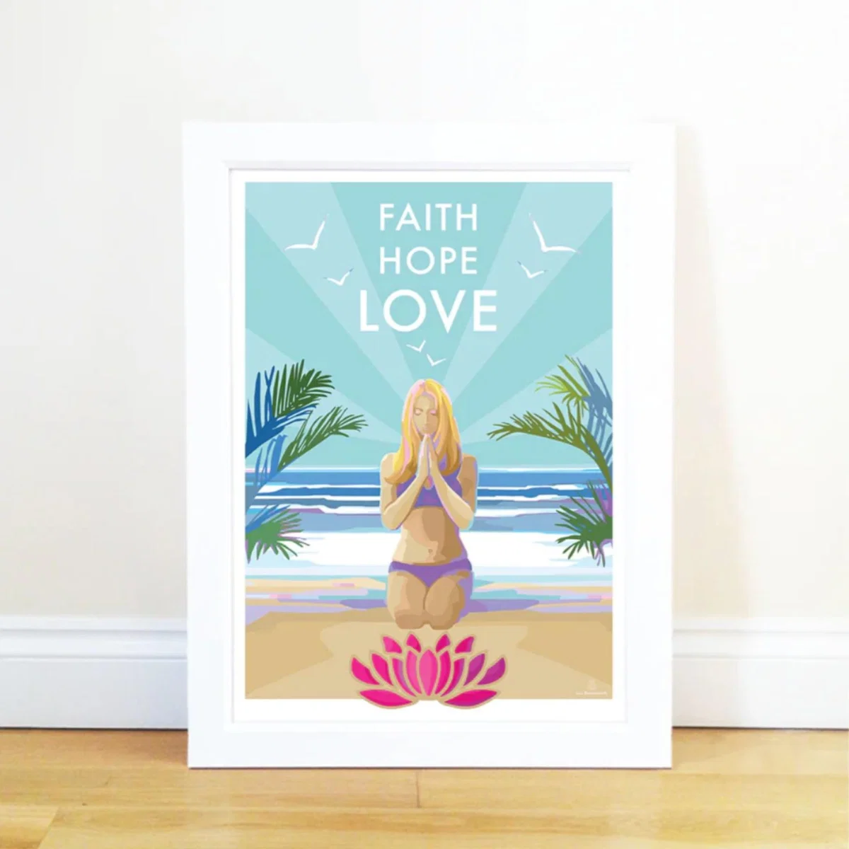 Faith Hope Love Quote Print | A4 | 210 X 297Mm | Becky Bettesworth – image 2