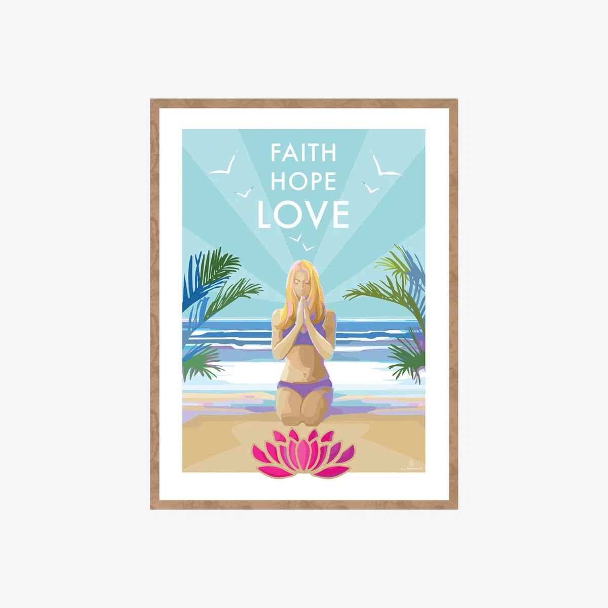 Faith Hope Love Quote Print | A4 | 210 X 297Mm | Becky Bettesworth – image 1