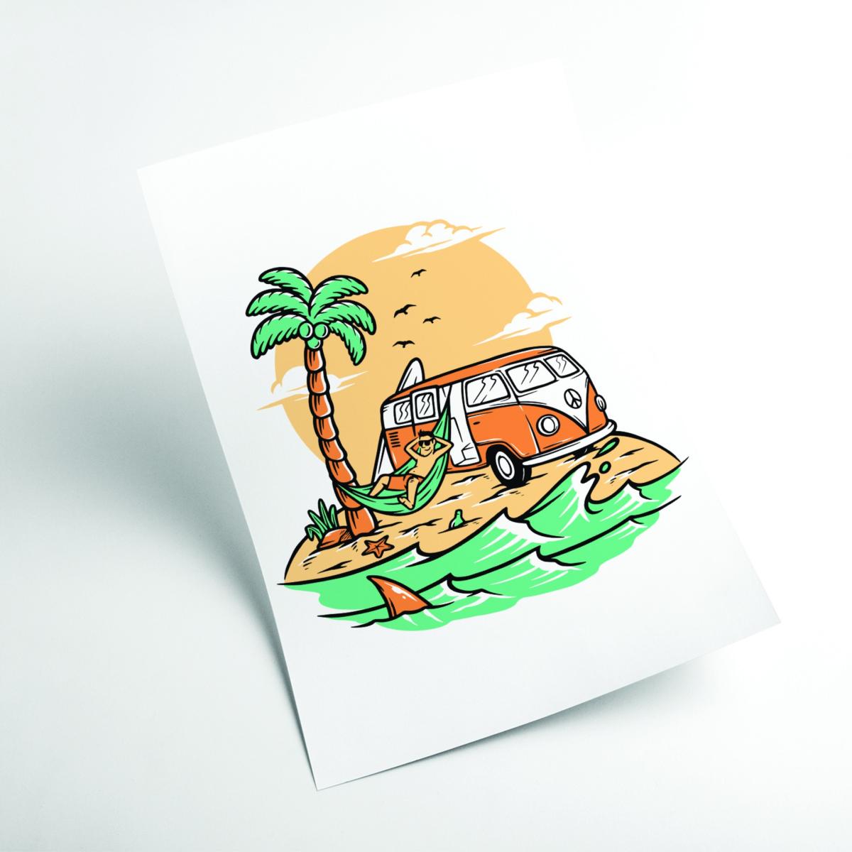 Yellow / Orange The Good Life A3 297 X 420Mm Stanley Print House – image 2