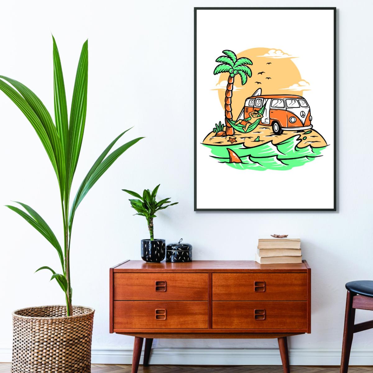 Yellow / Orange The Good Life A3 297 X 420Mm Stanley Print House – image 3
