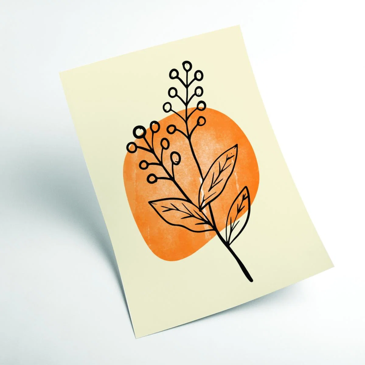 Yellow / Orange Minimal Flower Expression #3 A2 420 X 594Mm Stanley Print House – image 2