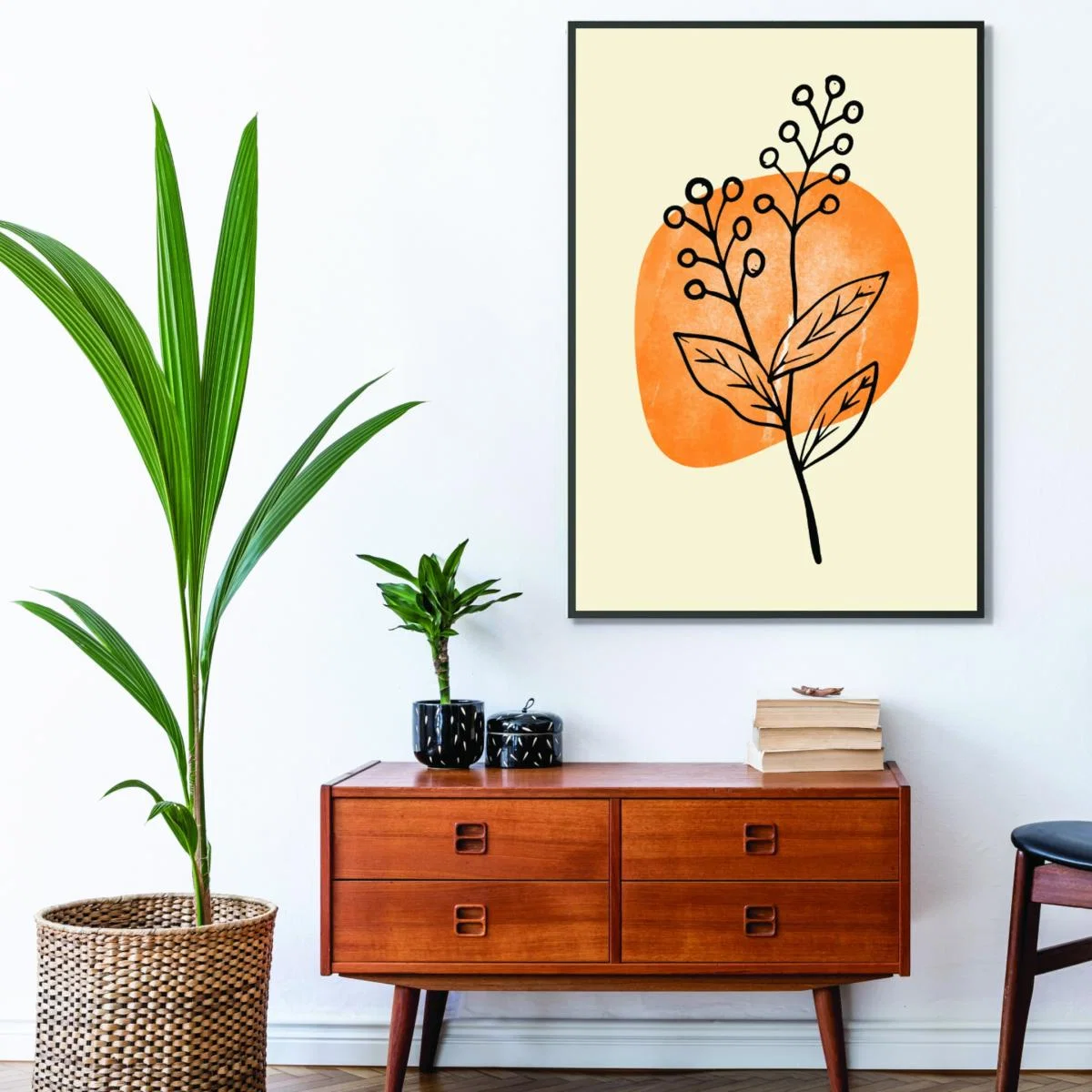 Yellow / Orange Minimal Flower Expression #3 A2 420 X 594Mm Stanley Print House – image 3