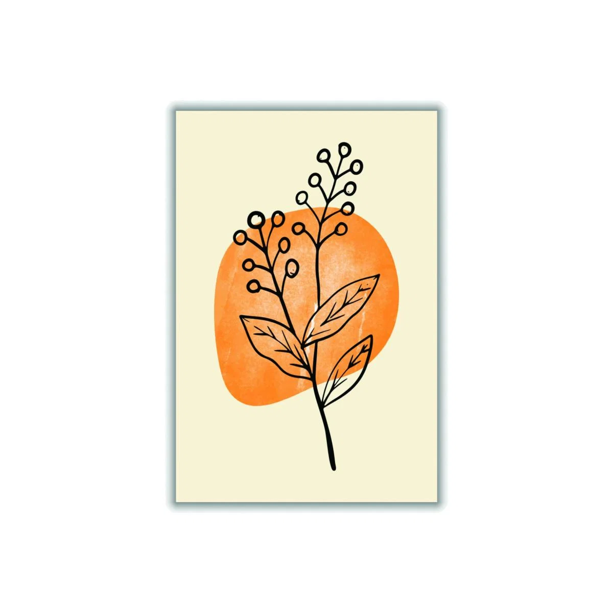 Yellow / Orange Minimal Flower Expression #3 A2 420 X 594Mm Stanley Print House – image 1