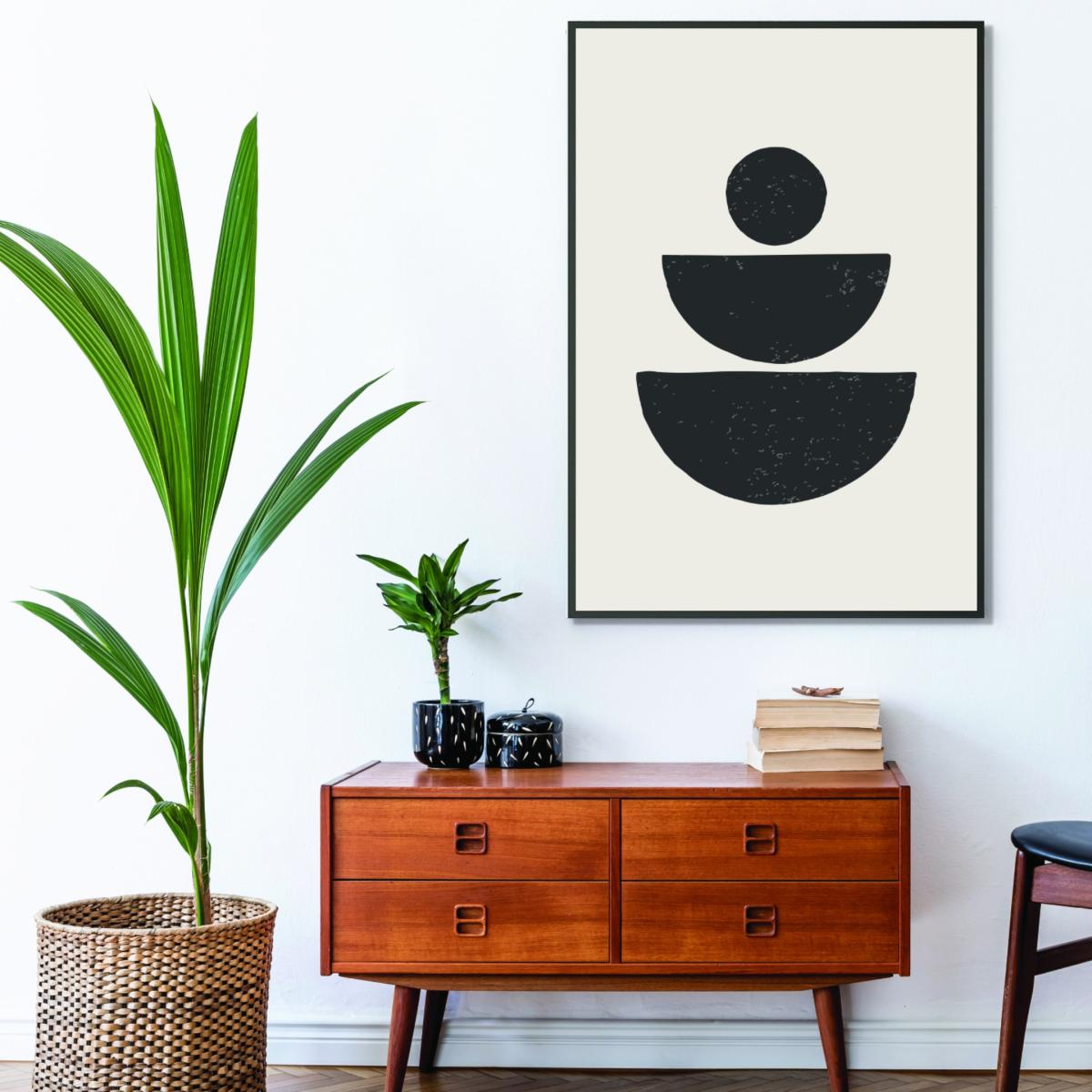 Black Abstract Shapes Series #1 Large Stanley Print House – image 3