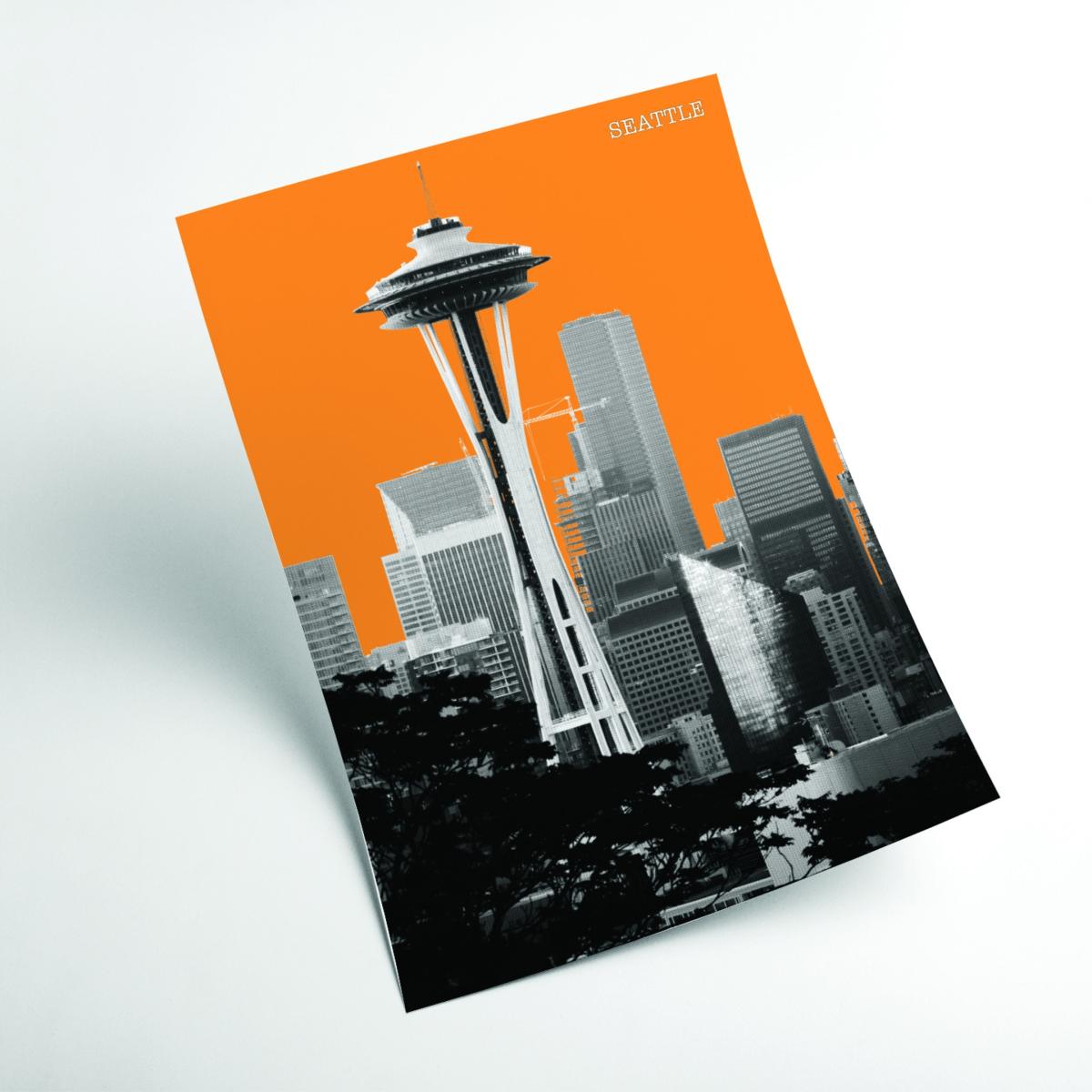 Yellow / Orange Halftone Seattle Yellow Extra Large Stanley Print House – image 2