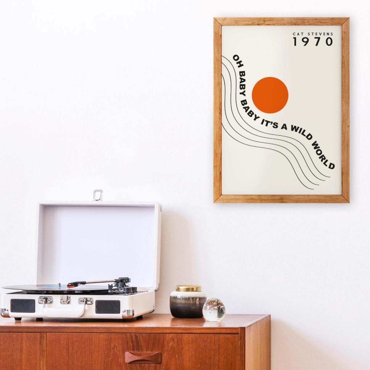 Red / White / Black Wild World Cat Stevens Inspired Retro Giclée Art Print A3 297 X 420Mm Fanclub – image 3