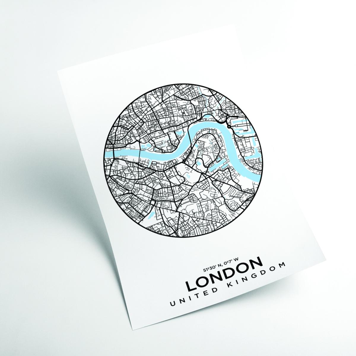 Blue Map Of London Large Stanley Print House – image 2