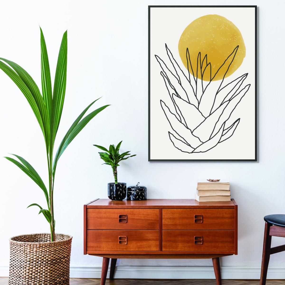 Yellow / Orange Abstract Agave Sunshine #1 A2 420 X 594Mm Stanley Print House – image 3