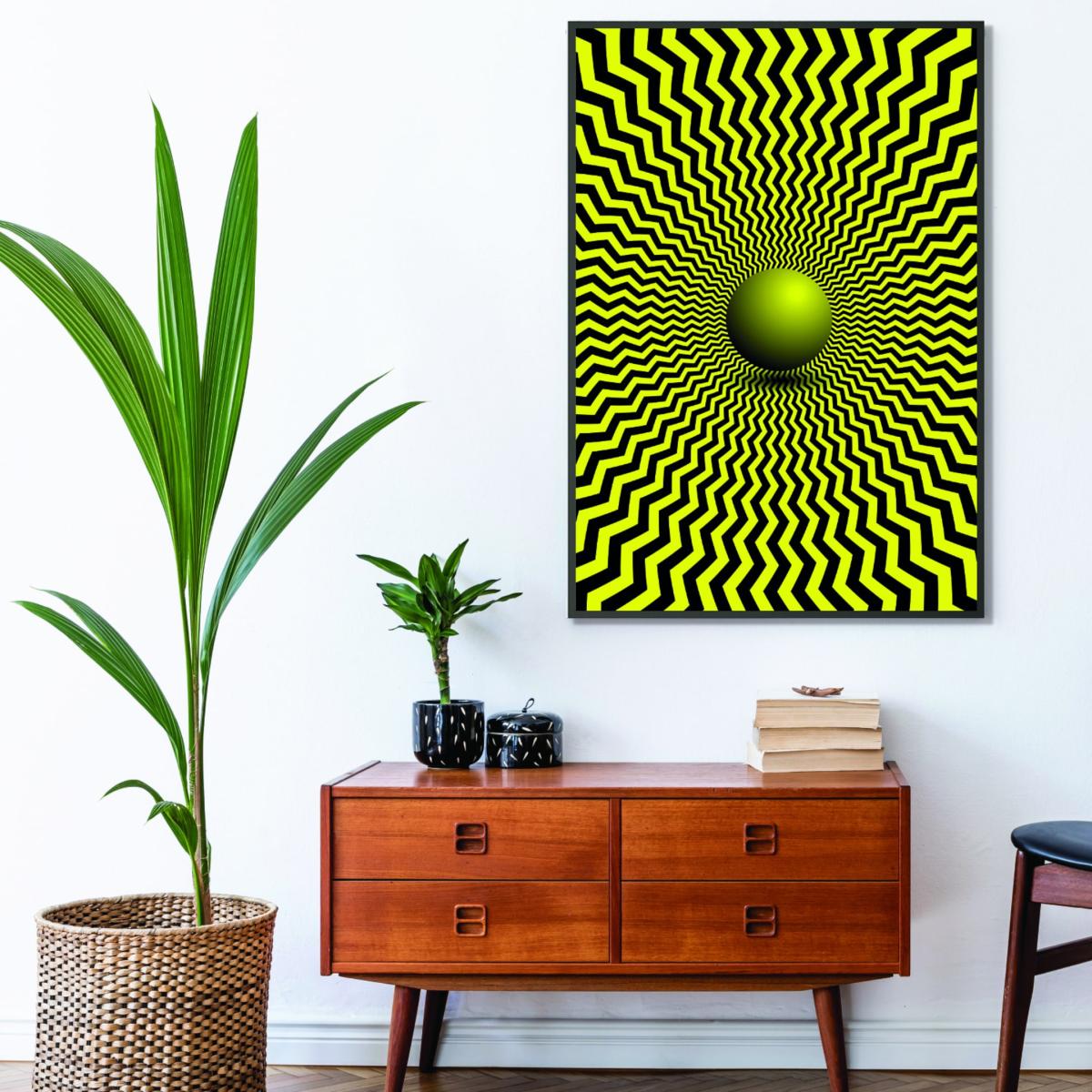 Yellow / Orange Optical Illusion Medium Stanley Print House – image 3