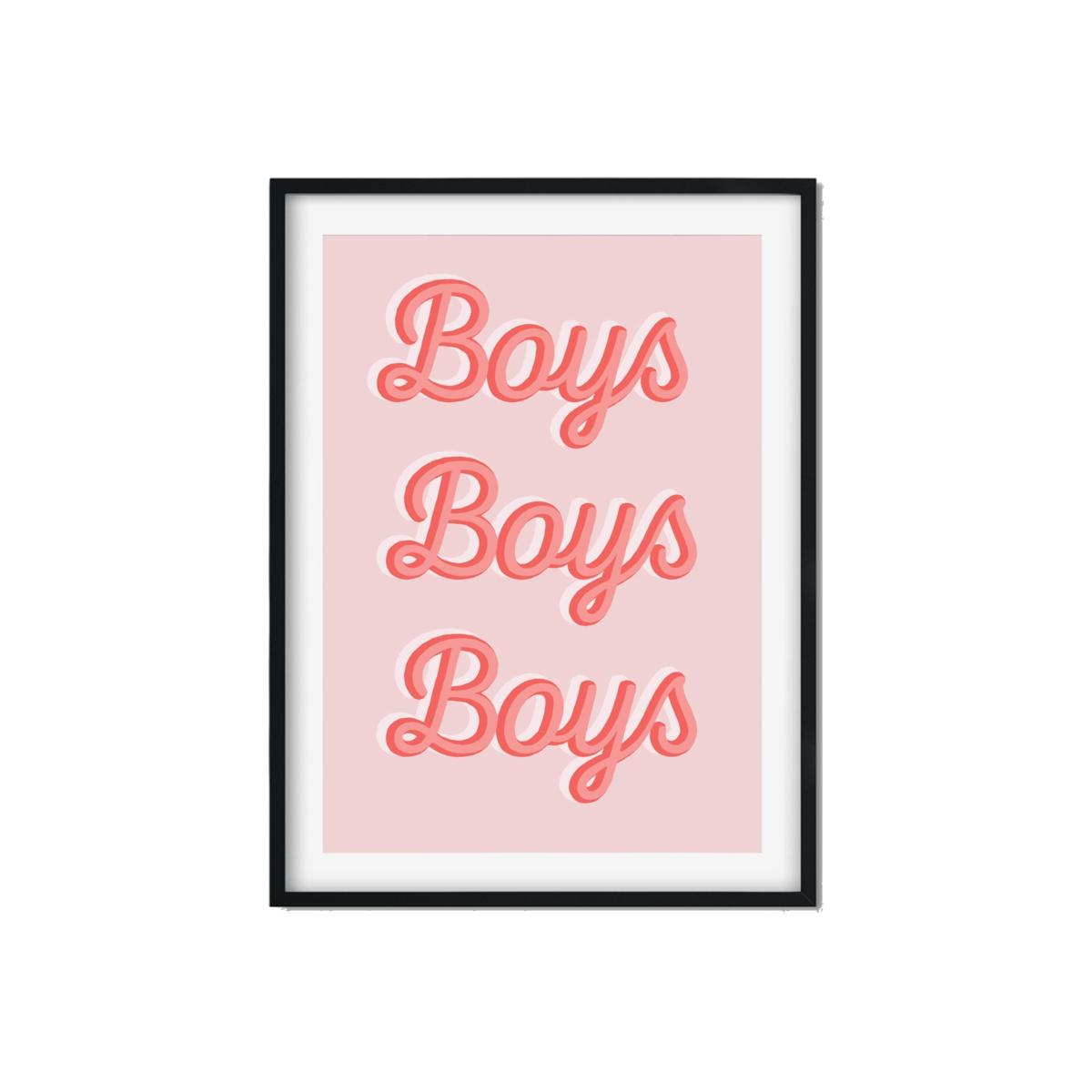 Pink / Purple Boys, Boys, Boys A3 297 X 420Mm The Native State