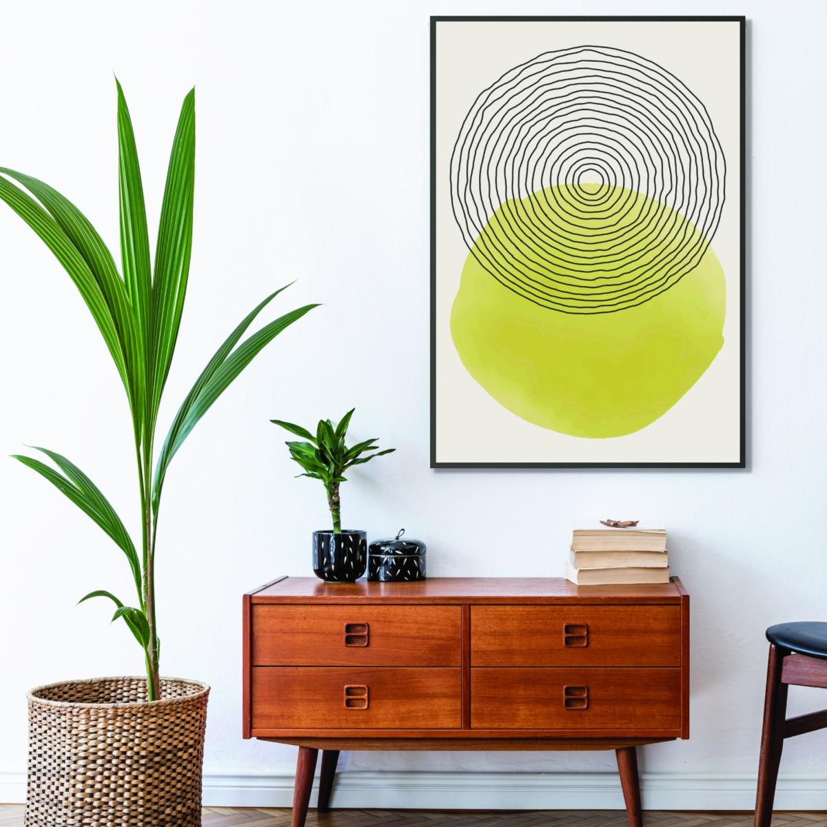 Yellow / Orange Sunny Minimal Design #2 A3 297 X 420Mm Stanley Print House – image 3