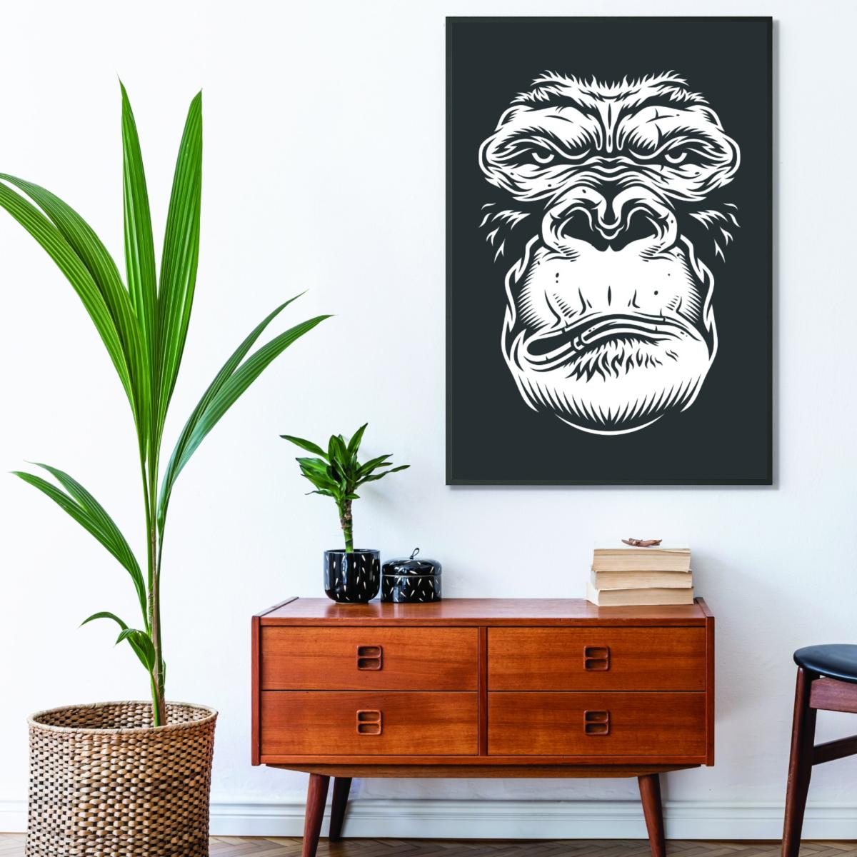 Black Close Up Ape A2 420 X 594Mm Stanley Print House – image 3