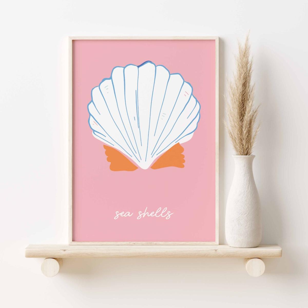 Pink / Purple Sea Shells Pink Print Sofe Store – image 2