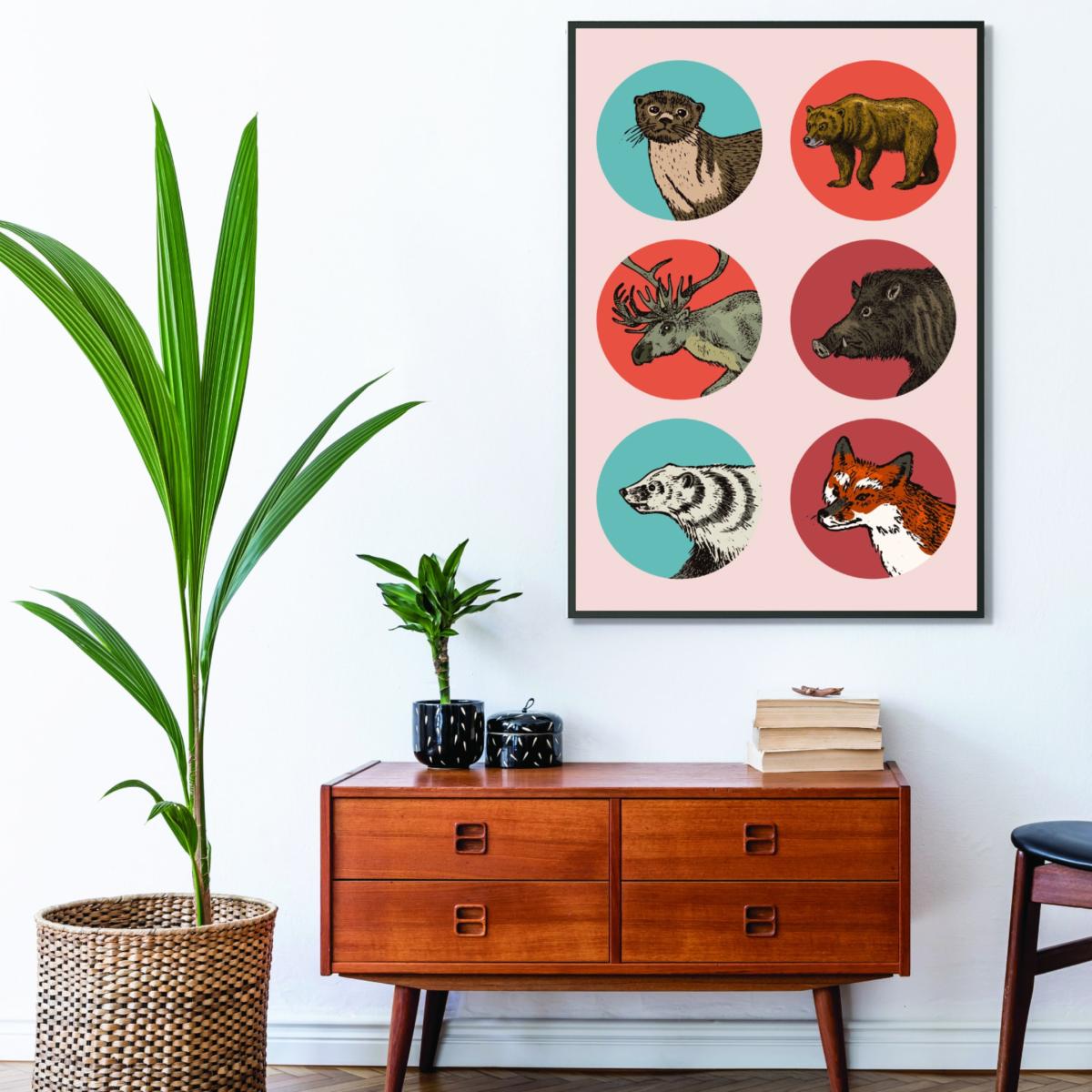 Animal Circles Ii A3 297 X 420Mm Stanley Print House – image 3