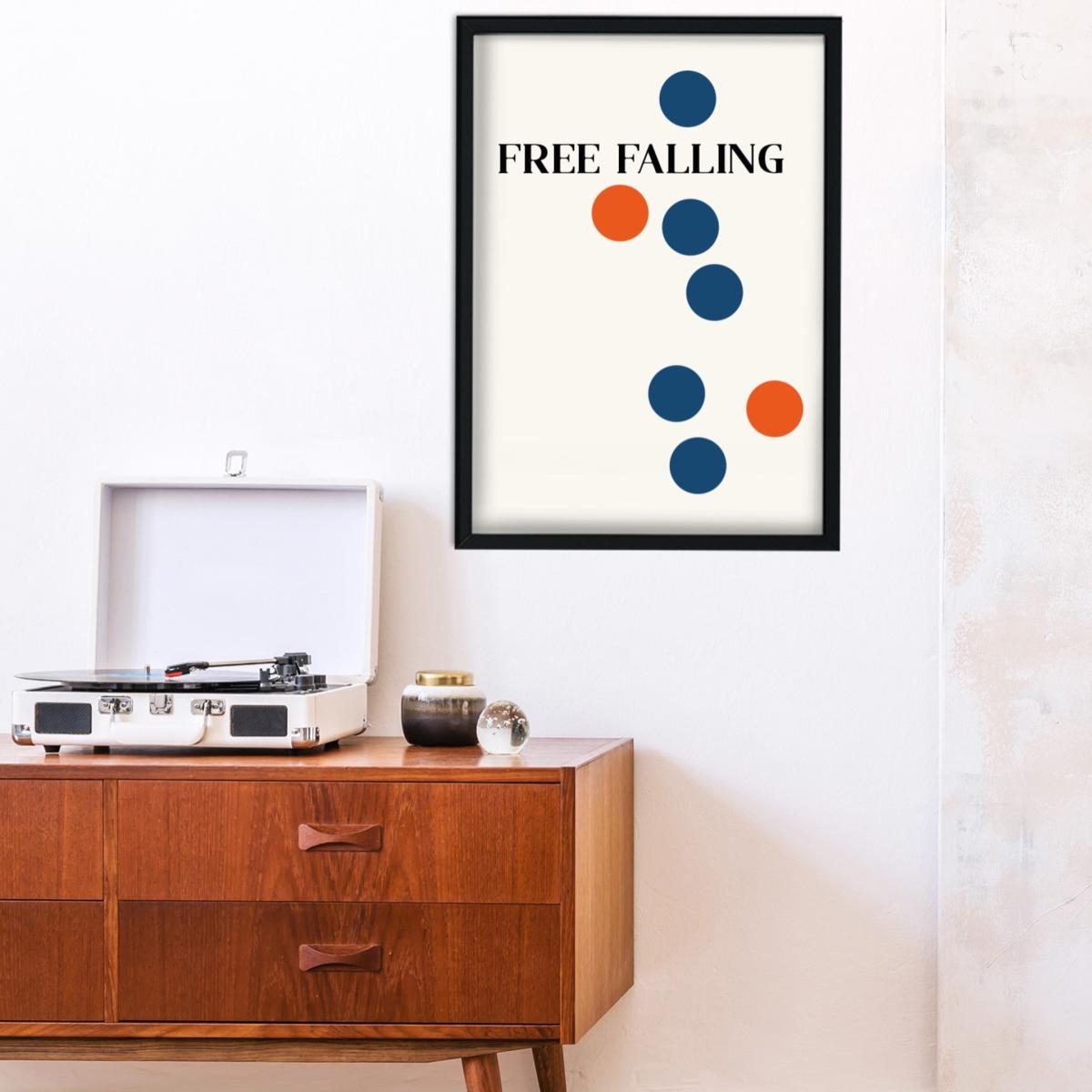Blue / Red Free Falling Giclée Art Print A2 Fanclub – image 4