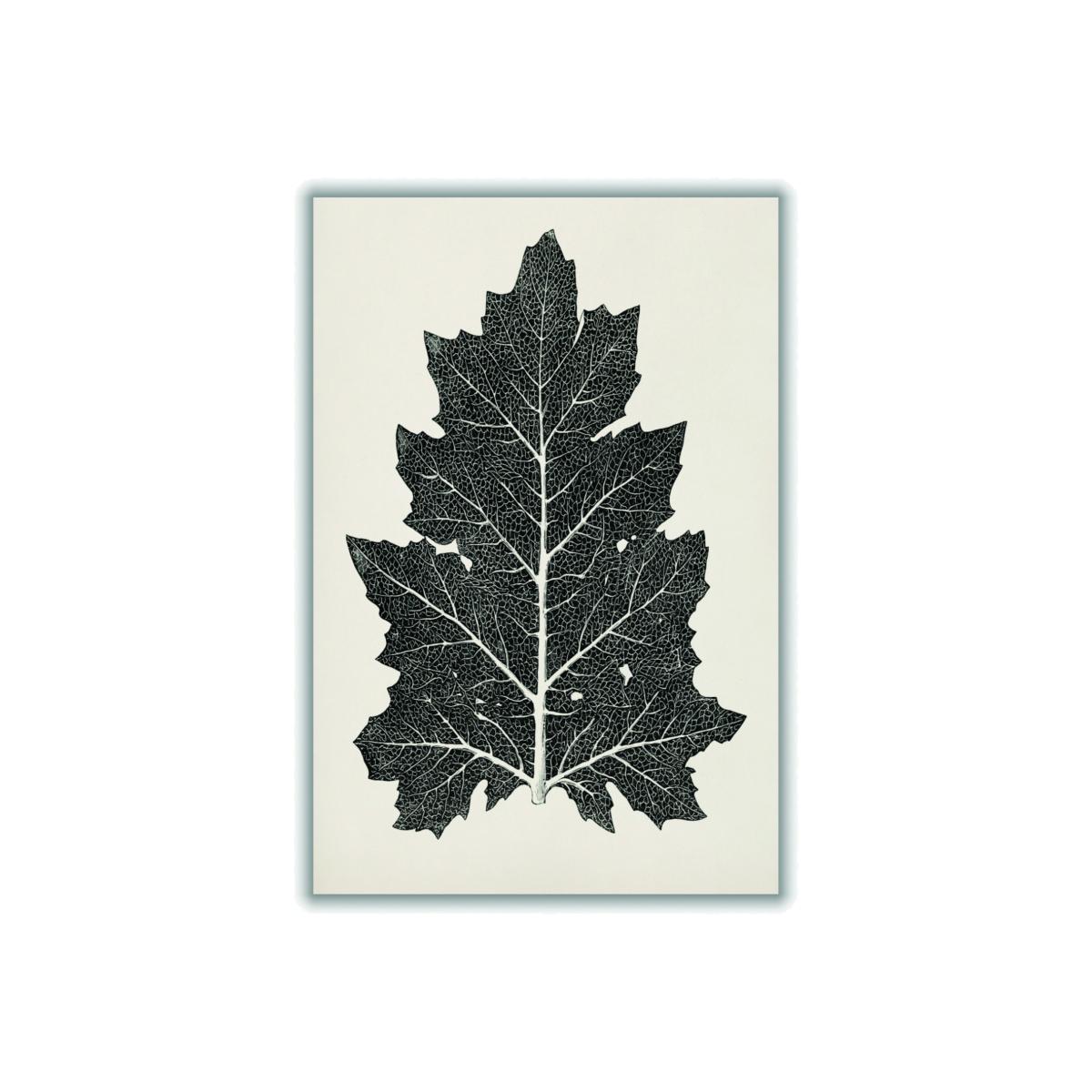 Black Vintage Leaf A2 420 X 594Mm Stanley Print House – image 1