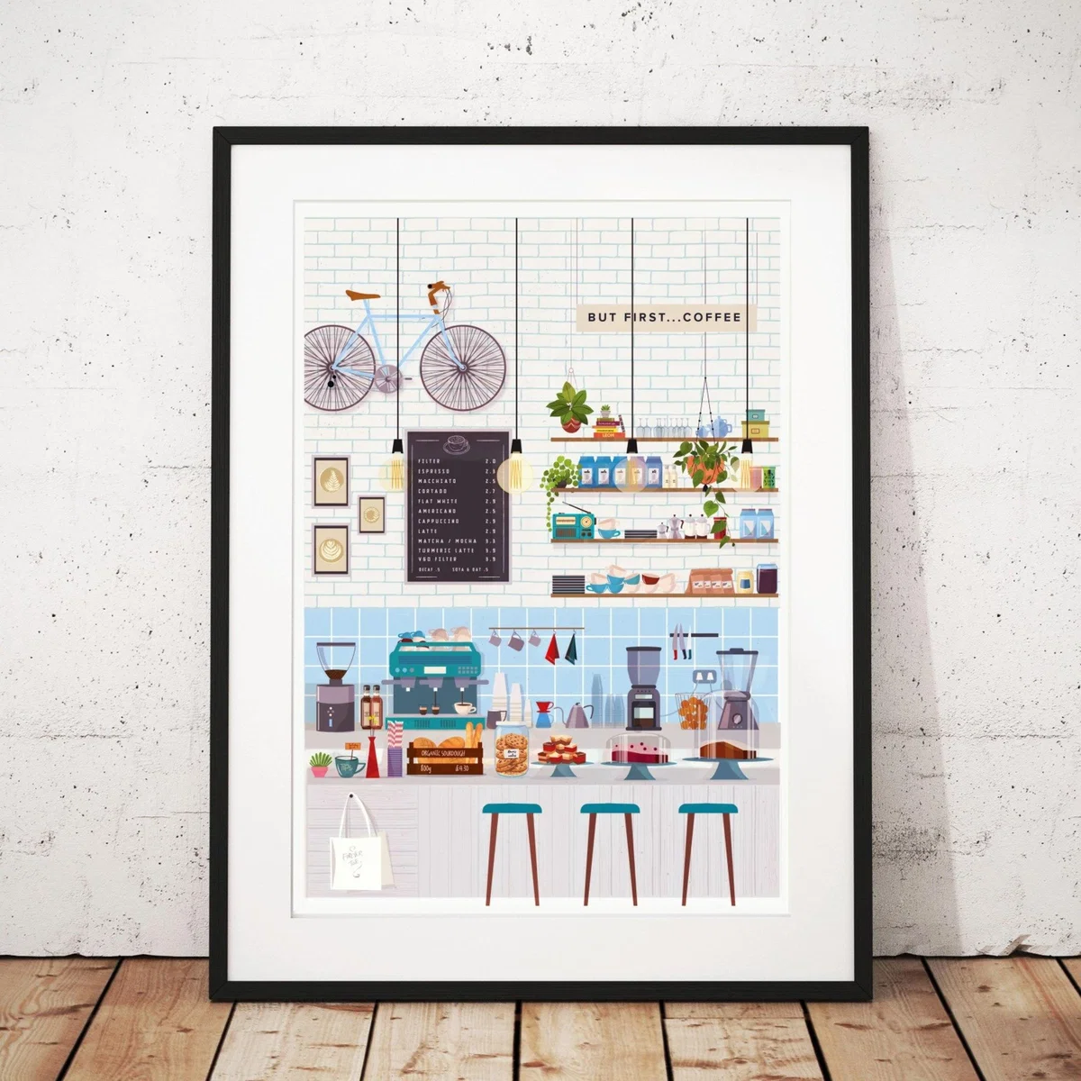London Coffee Shop Art Print A3 297 X 420Mm Eye for London Prints – image 2