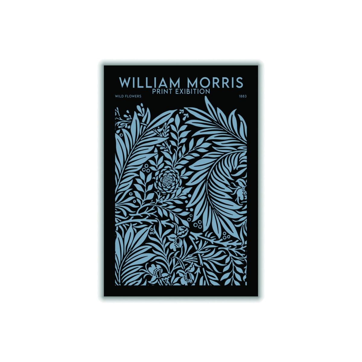 Blue William Morris Print Exibition Black Small Stanley Print House – image 1