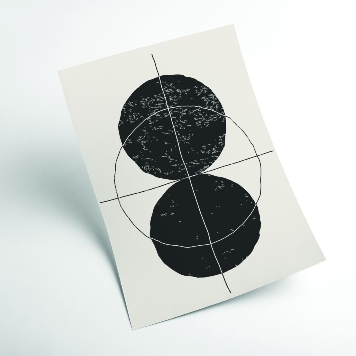 Black Minimal Geometric Shapes #2 A1 594 X 841Mm Stanley Print House – image 2