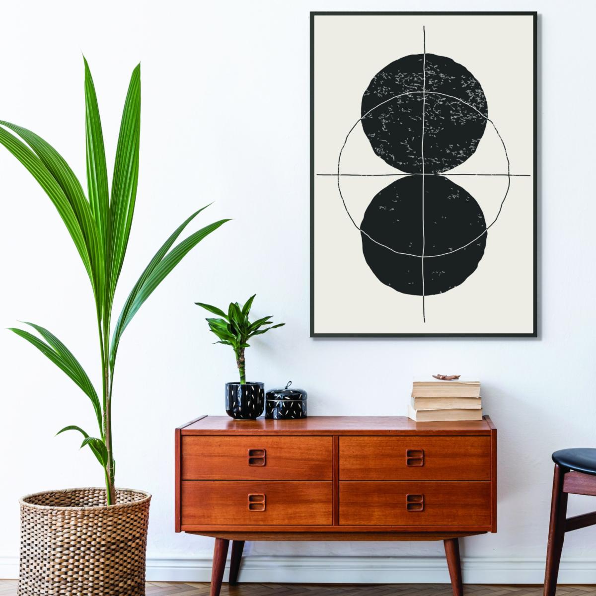 Black Minimal Geometric Shapes #2 A1 594 X 841Mm Stanley Print House – image 3