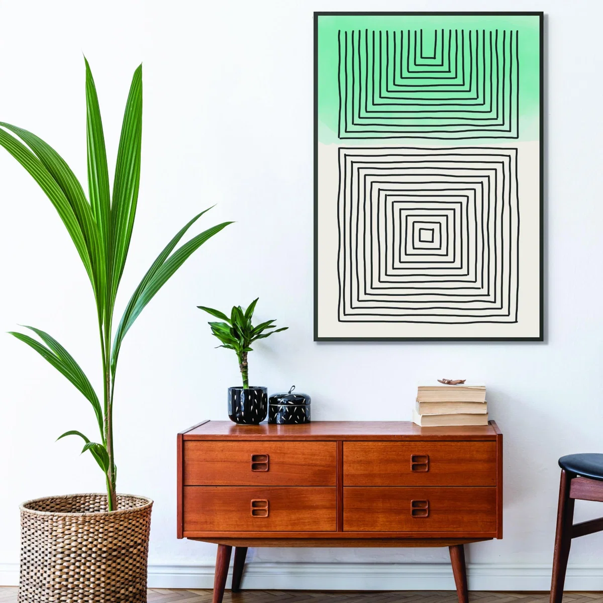 Light Green Watercolor Shapes #1 A2 420 X 594Mm Stanley Print House – image 3
