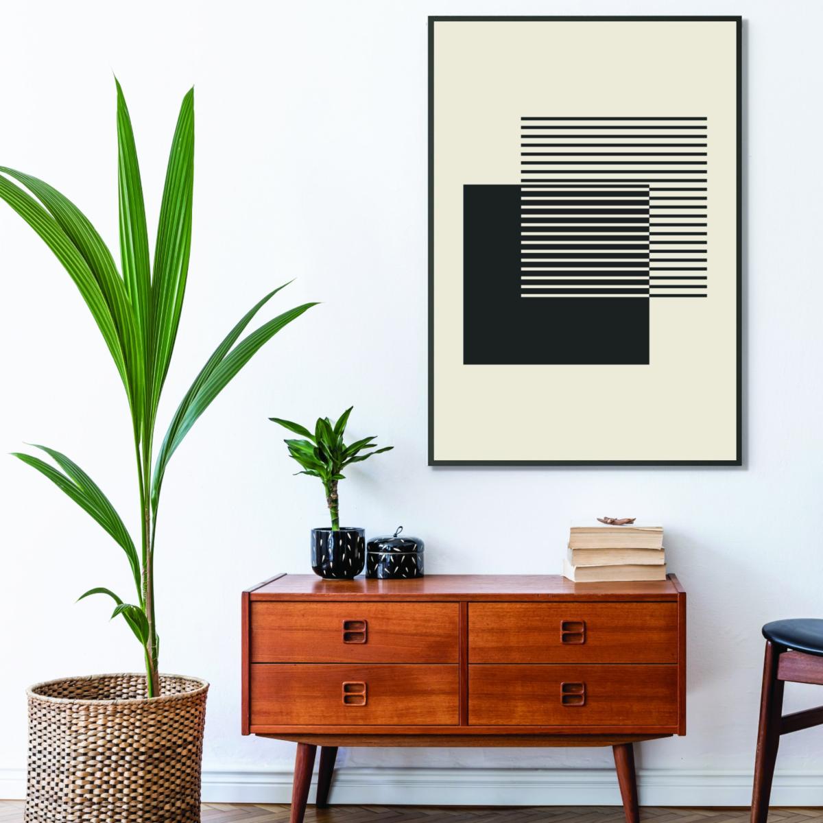 Black Geometric Squares #2 A3 297 X 420Mm Stanley Print House – image 3