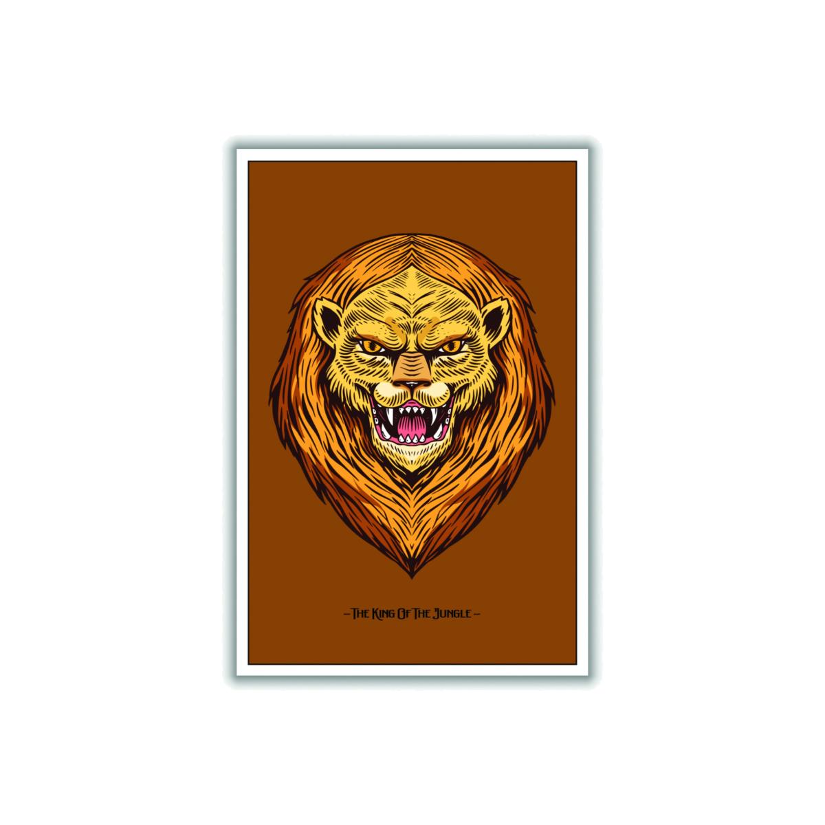 Yellow / Orange The King Of The Jungle A1 594 X 841Mm Stanley Print House – image 1