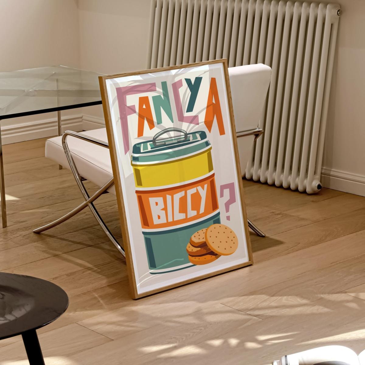 Fancy A Biccy Art Print - A3 Natalie Cass Art – image 2
