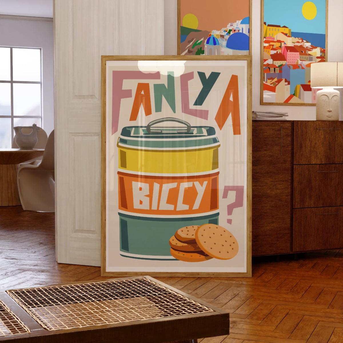 Fancy A Biccy Art Print - A3 Natalie Cass Art – image 4