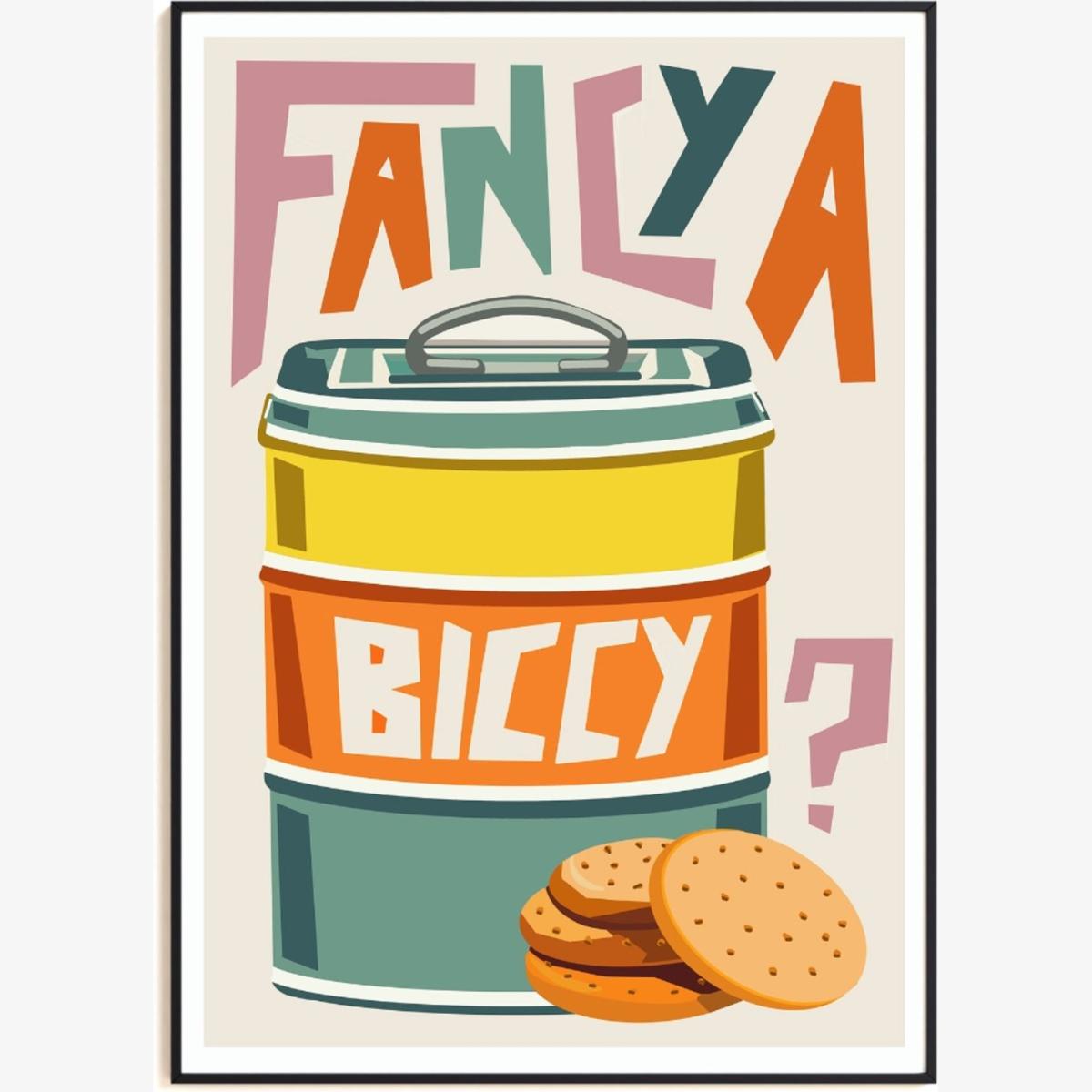Fancy A Biccy Art Print - A3 Natalie Cass Art – image 1