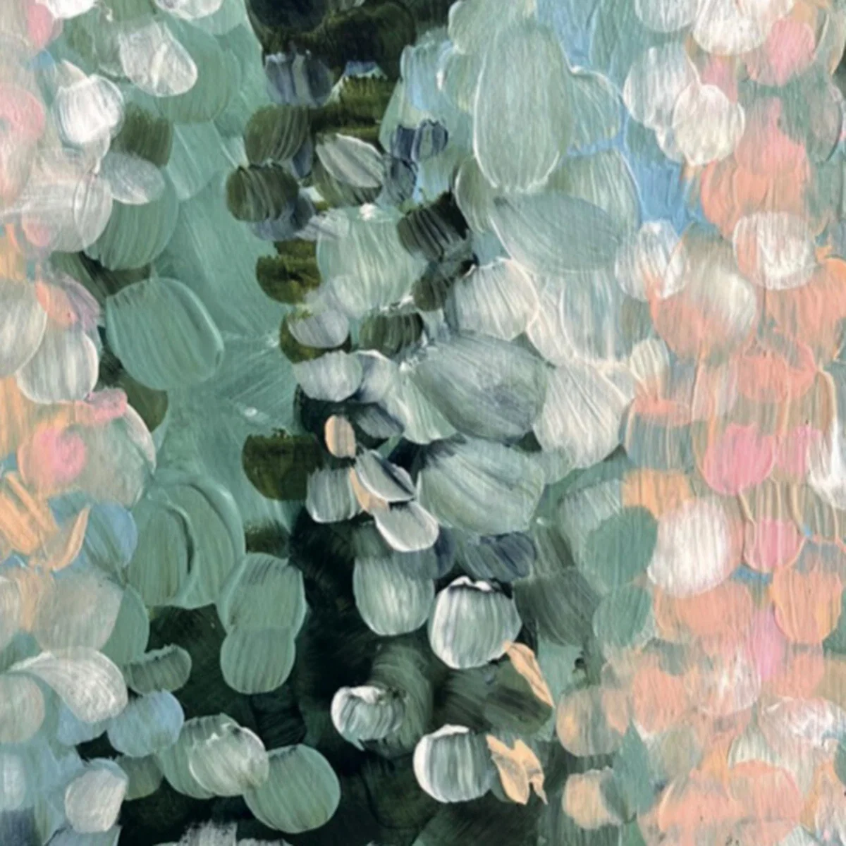 Green / Pink / Purple Apricot Blossom Abstract Floral Print A2 420 X 594Mm Emily M Art & Design – image 5