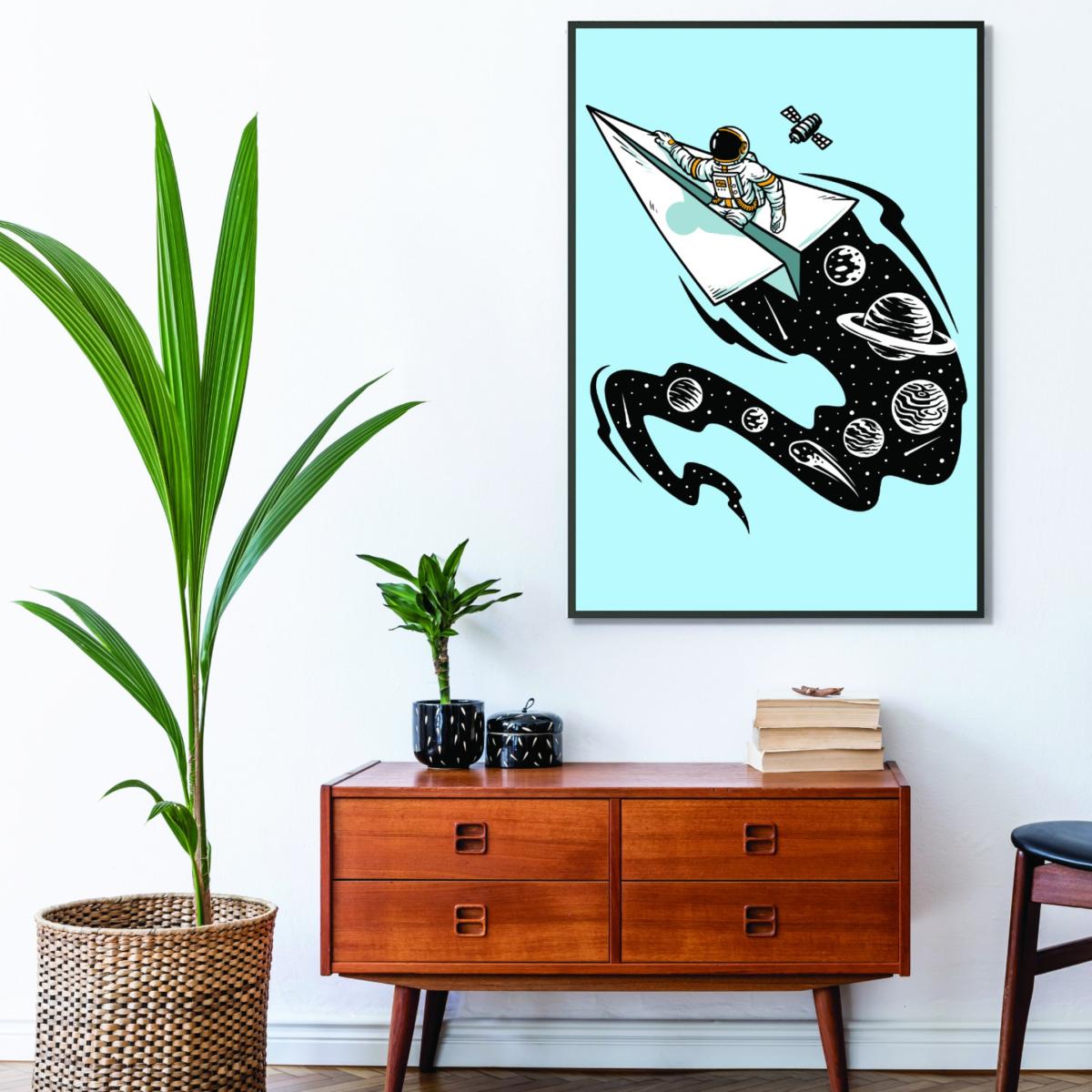 Blue Flying Thru Space A2 420 X 594Mm Stanley Print House – image 3