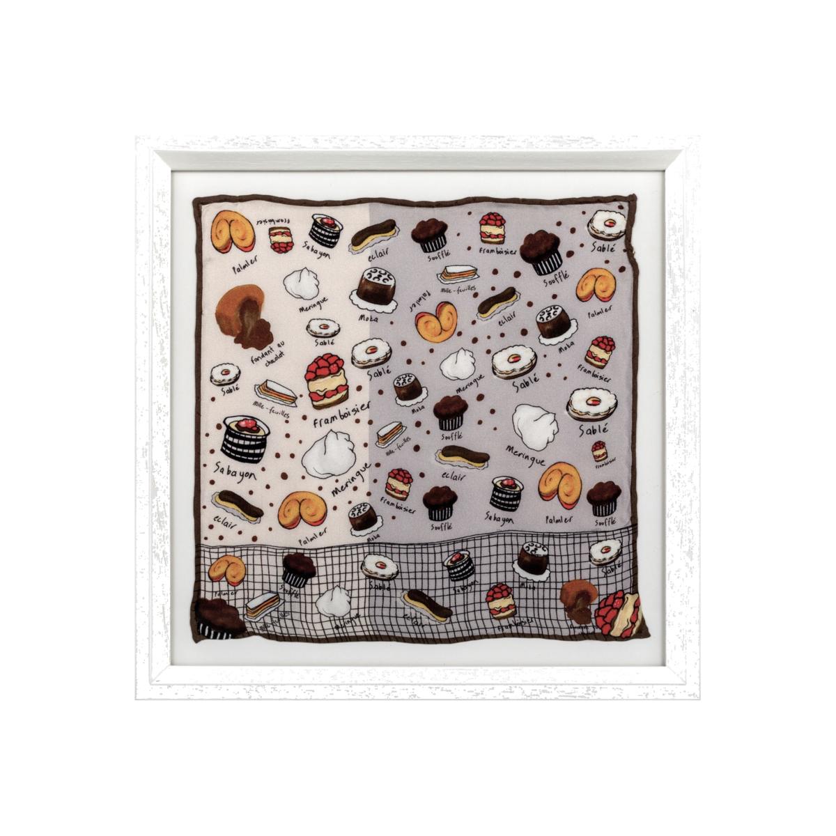 Brown Framed Silk Art Fondant Au Chocolat One Size Un Poco – image 1