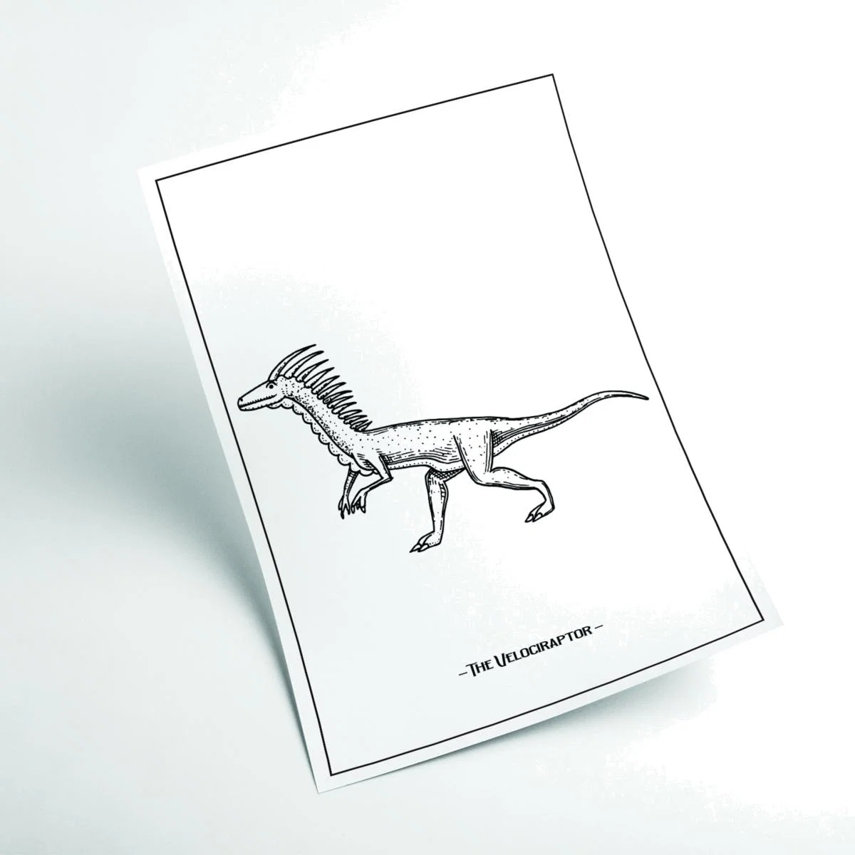 Black The Velociraptor A2 420 X 594Mm Stanley Print House – image 1