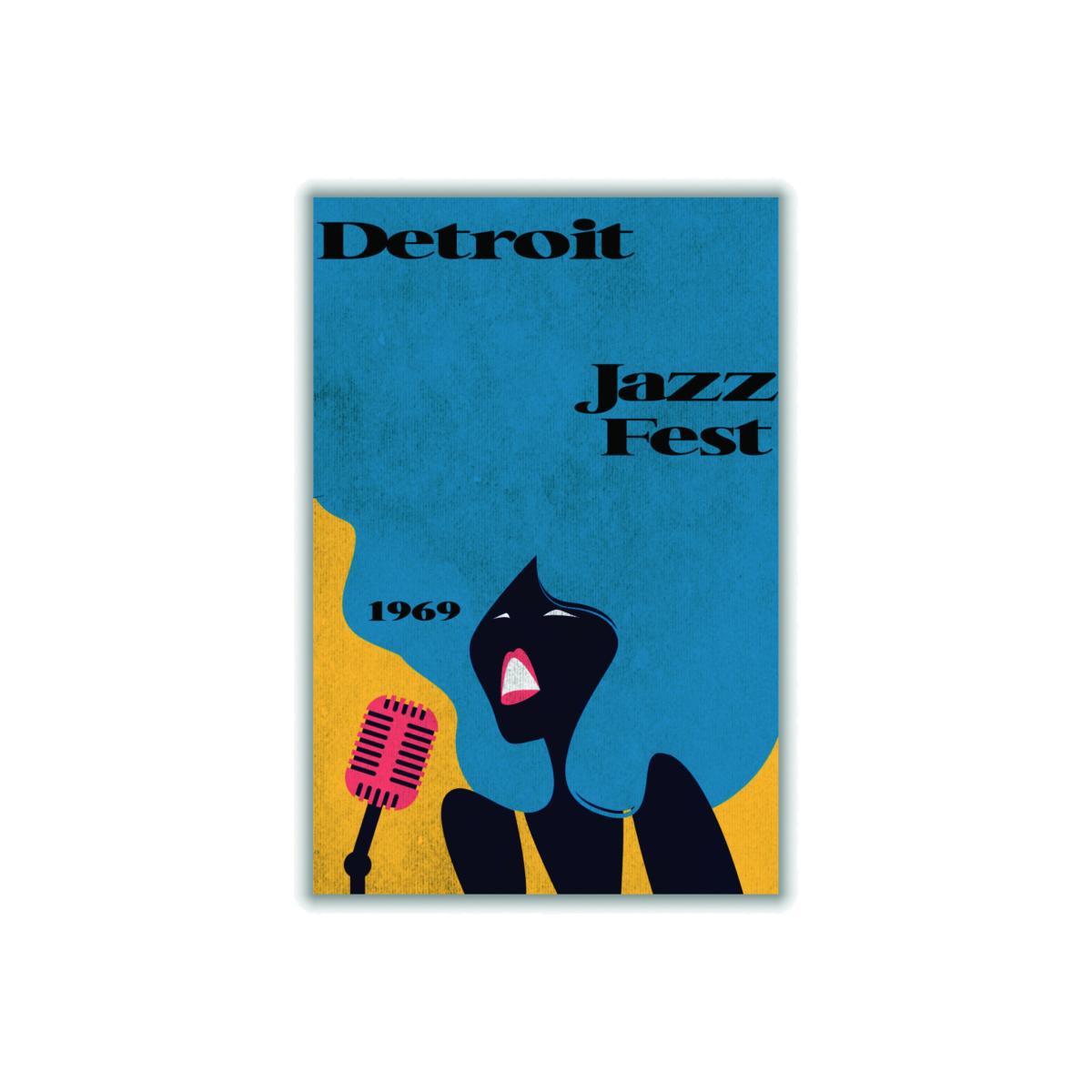 Blue Detroit Jazz Fest 1969 A2 420 X 594Mm Stanley Print House – image 1