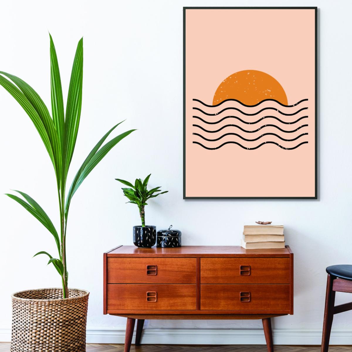 Yellow / Orange Boho Sunset A4 210 X 297Mm Stanley Print House – image 3