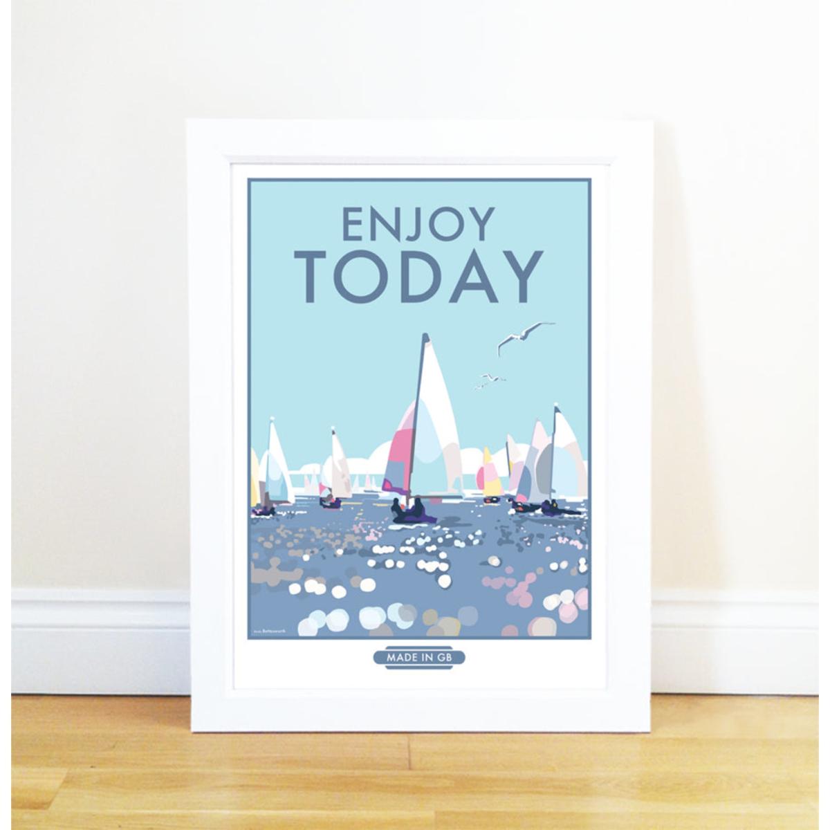 Enjoy Today Vintage Style Quote Print | A4 | 210 X 297Mm | Becky Bettesworth – image 2