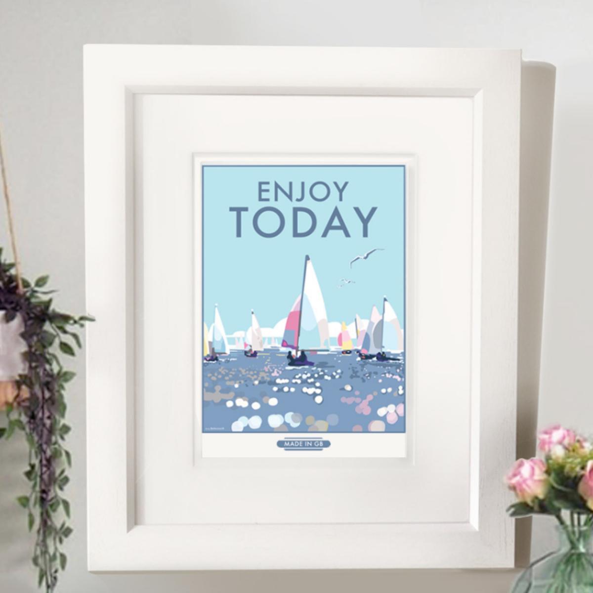 Enjoy Today Vintage Style Quote Print | A4 | 210 X 297Mm | Becky Bettesworth – image 3