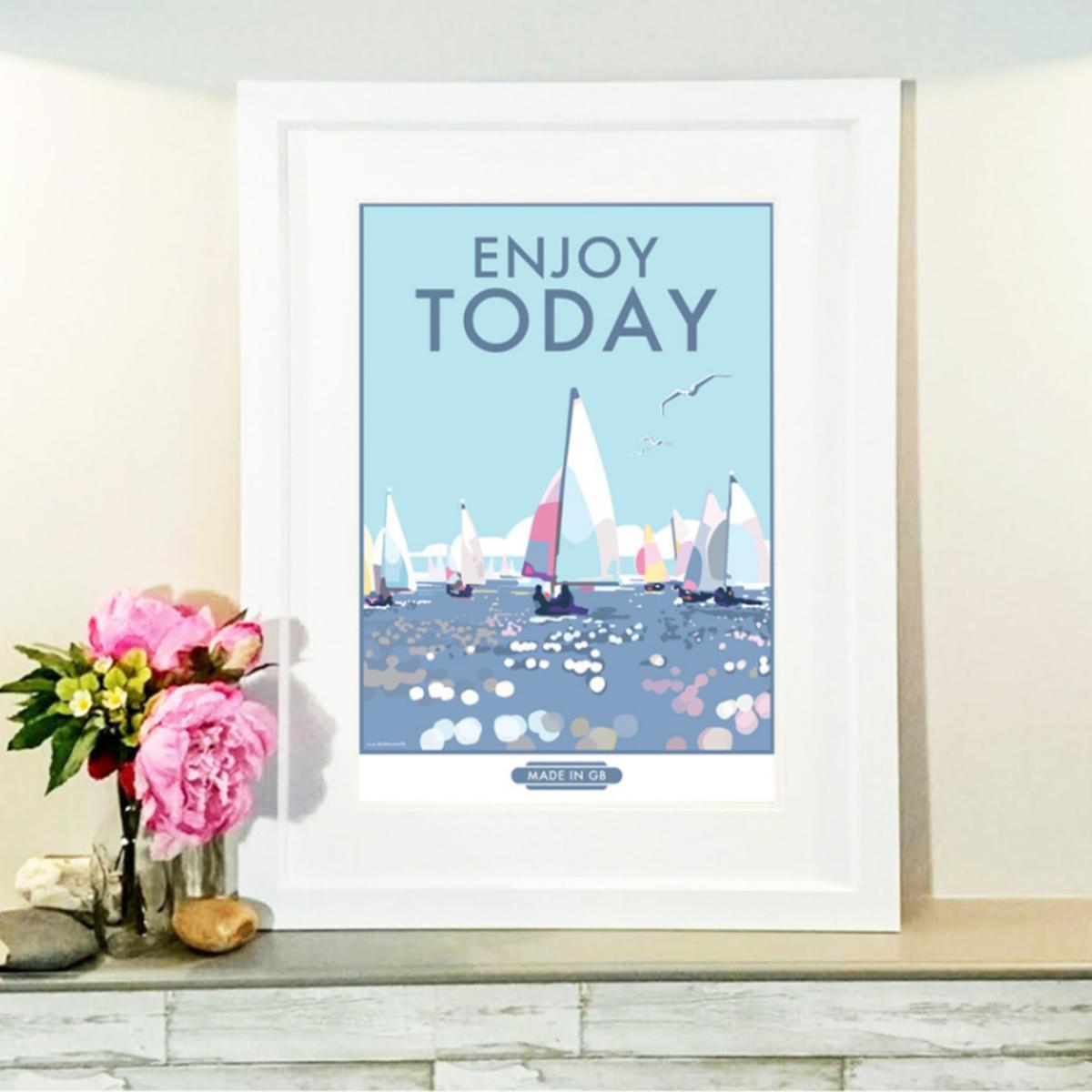 Enjoy Today Vintage Style Quote Print | A4 | 210 X 297Mm | Becky Bettesworth – image 4