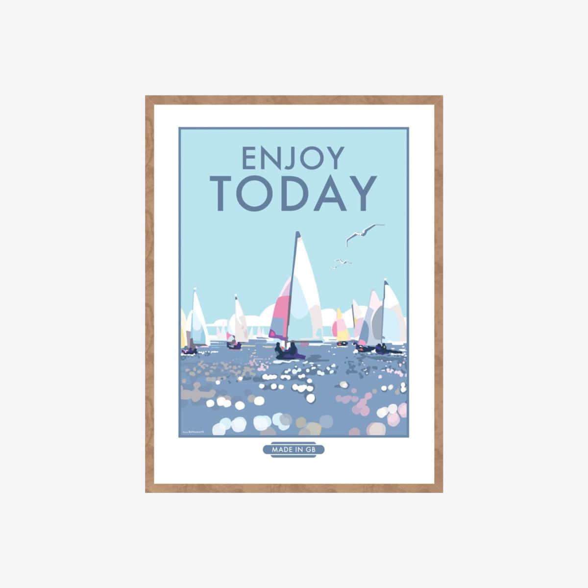 Enjoy Today Vintage Style Quote Print | A4 | 210 X 297Mm | Becky Bettesworth – image 1