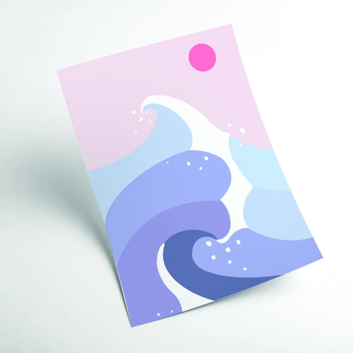 Pink / Purple Ocean Waves #2 A1 594 X 841Mm Stanley Print House – image 2
