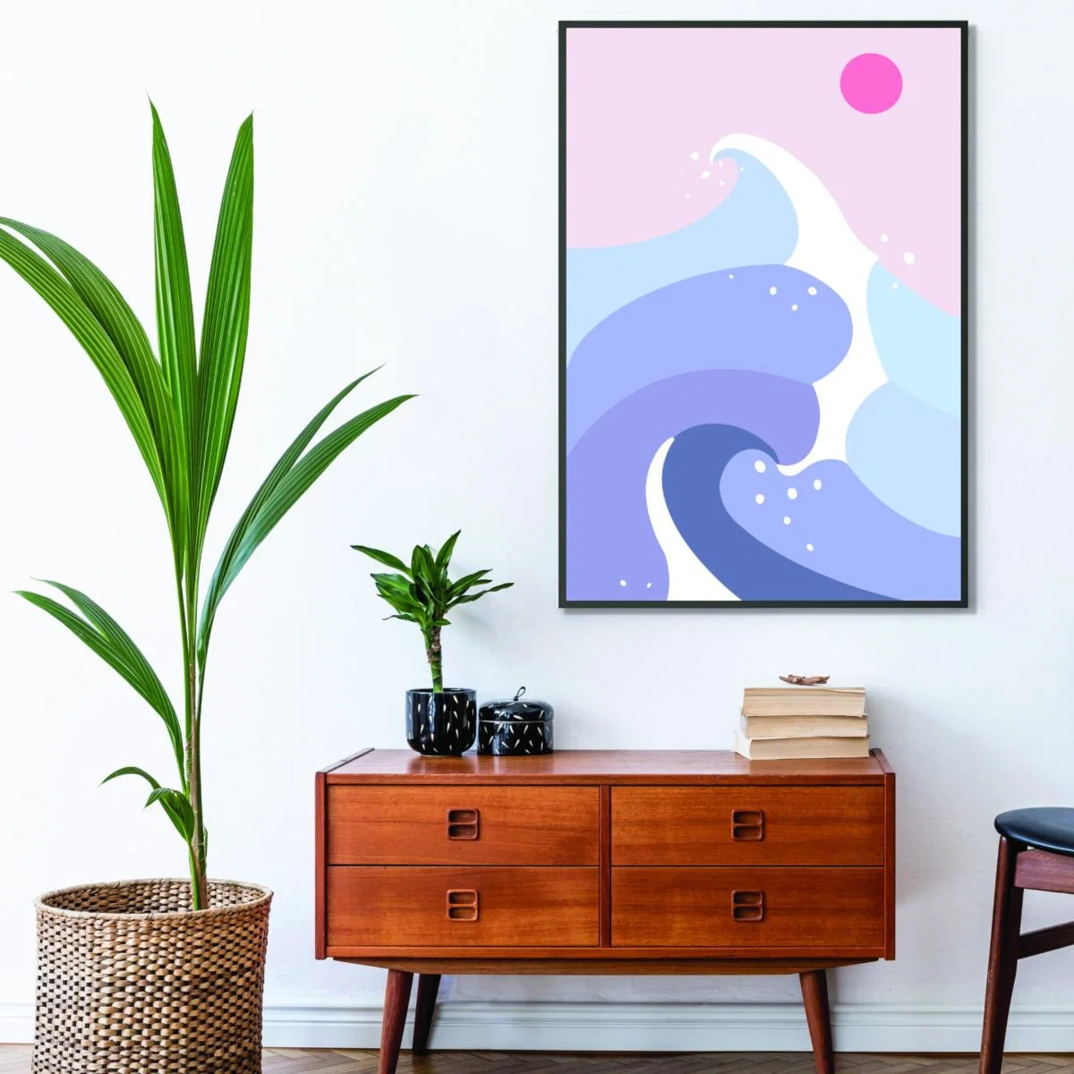 Pink / Purple Ocean Waves #2 A1 594 X 841Mm Stanley Print House – image 3